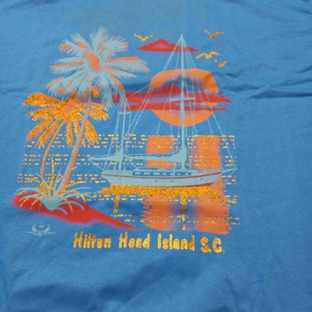 Vintage 1992 MBS Love Unlimited Hilton Head Islnd SC graphic Single stitched